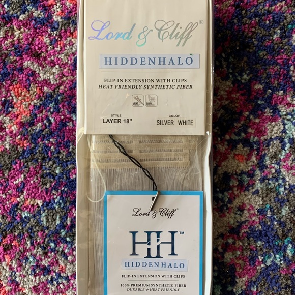 Lord & Cliff Hidden Halo Extension Silver White 18 - Picture 2 of 6